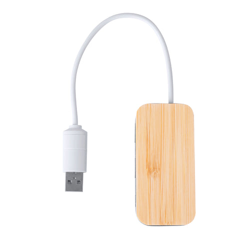 USB Hub Bamboe met gravering
