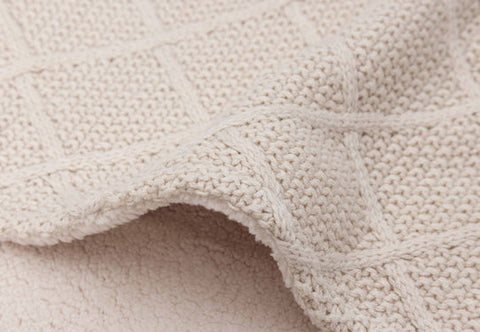 Deken Wieg Check Knit - Jollein