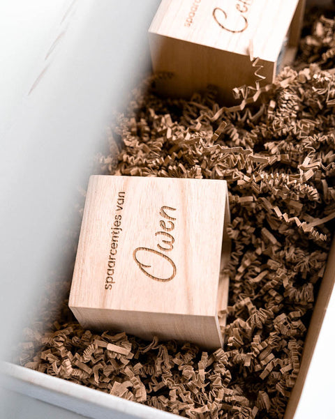 Tirelire en bois - Gravure