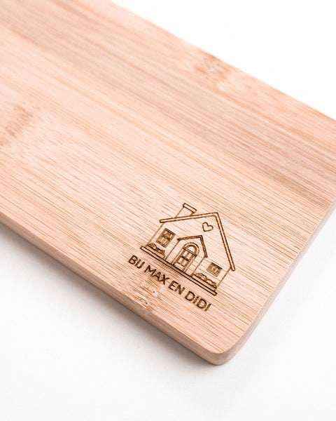 Serveerplank met gravering