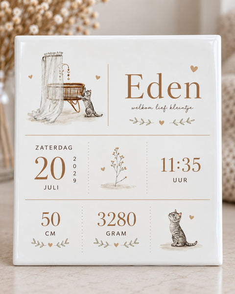 Geboortetegeltje Whiskers & Dreams