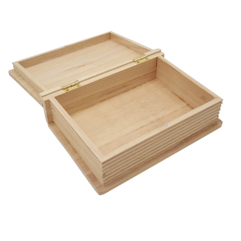 Houten boek met gravering (Sinterklaas)