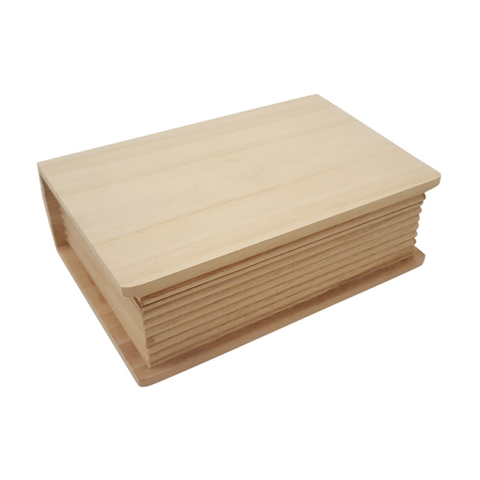 Houten boek met gravering (Sinterklaas)