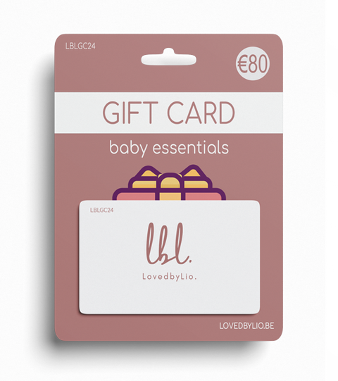giftcard van 80 euro voor gepersonaliseerde babyartikelen