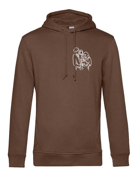 Hoodie met lijntekening