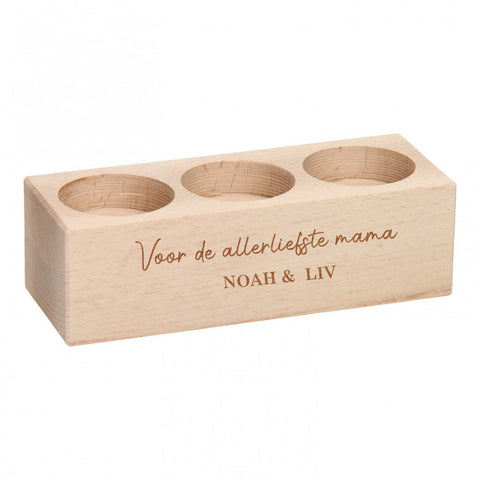 Theelicht kaarsenhouder met gravering