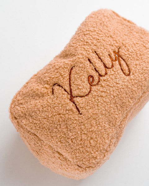 gepersonaliseerd opbergtasje met de naam Kelly geborduurd