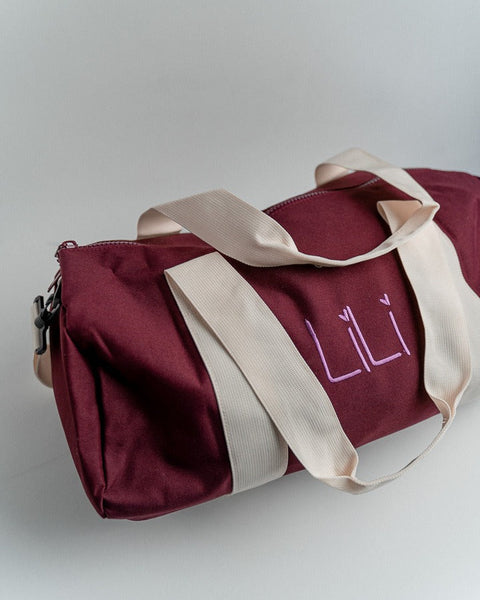 Logeertas – heavy canvas – met borduring