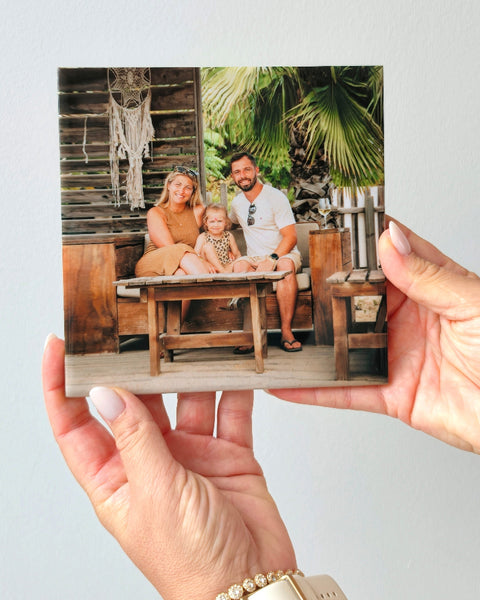 Gepersonaliseerd tegeltje met jouw foto of geboortekaartje